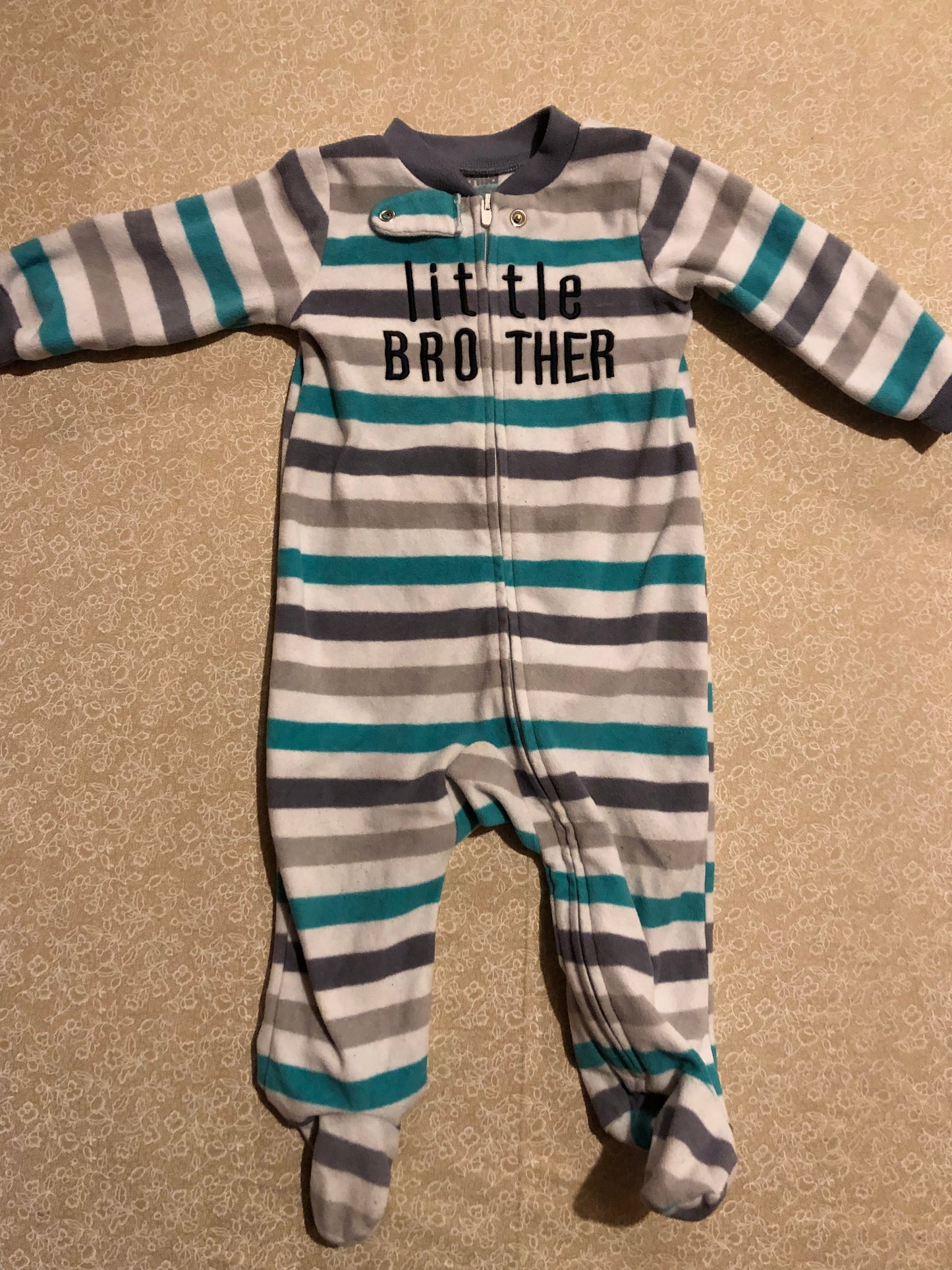 6-9-months-sleep-child-of-mine-teal-stripes-little-brother-fleece