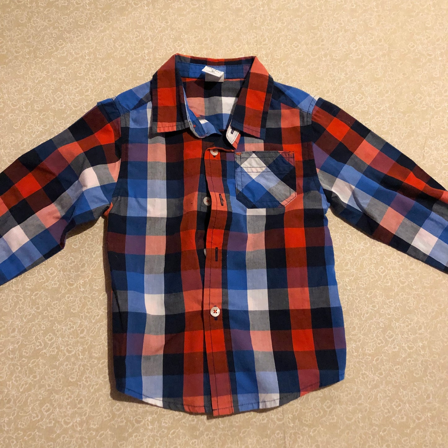 3t-healthtex-shirt-long-sleeve-buttons-red-blue-plaid